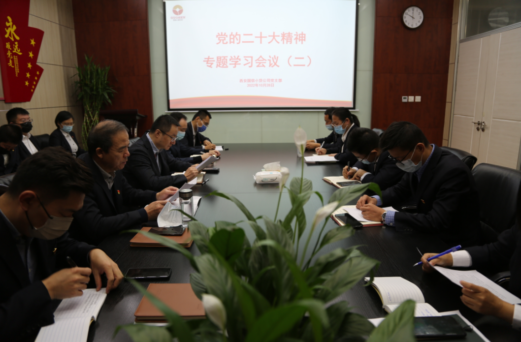 國(guó)信小貸黨支部召開(kāi)黨的二十大精神專(zhuān)題學(xué)習(xí)會(huì)議(二)